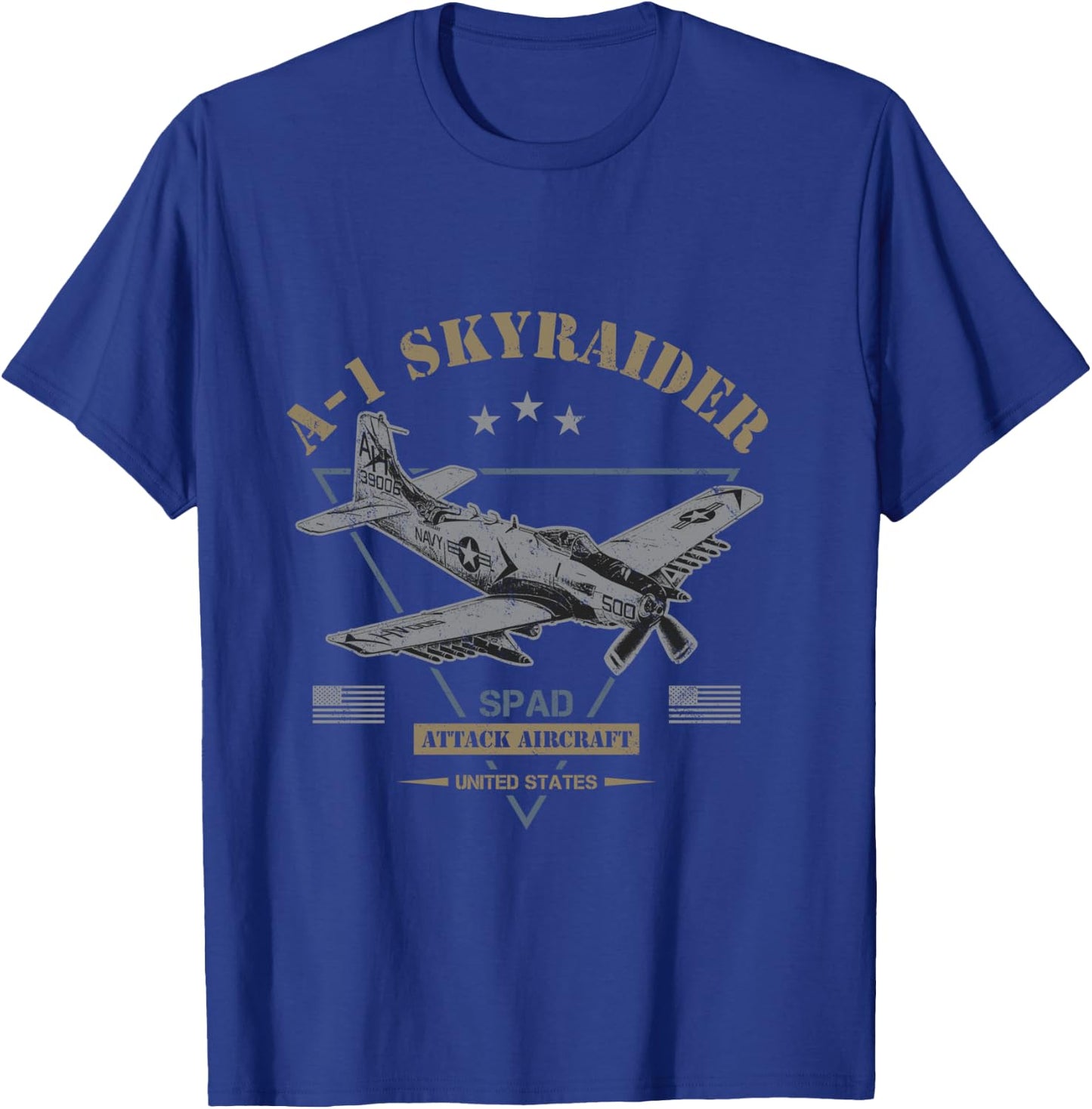 A-1 Skyraider "SPAD" Aircraft T-Shirt - T-Shirt | Royal
