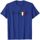 Italy Heartbeat Heart - Italy Heartbeat T-Shirt - T-Shirt | Royal