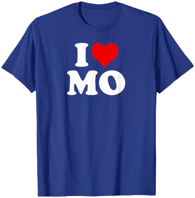 I Love MO Heart Missouri T-Shirt - T-Shirt | Royal