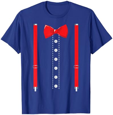 Ring Bearer Costume Shirt Boys Kids Funny Suspenders Bow Tie T-Shirt - T-Shirt | Royal