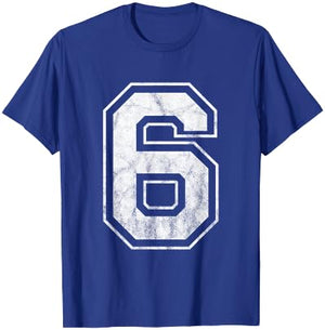 Number 6 T-Shirt - T-Shirt | Royal