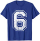 Number 6 T-Shirt - T-Shirt | Royal