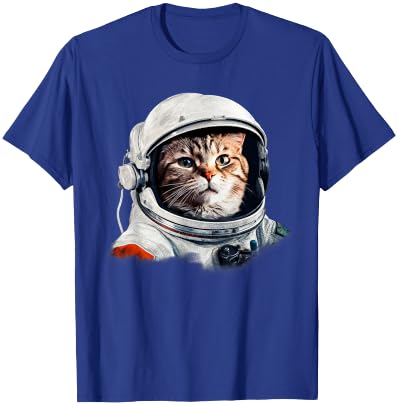 Funny Cat Astronaut Costume Space Cats Owner T-Shirt - T-Shirt | Royal