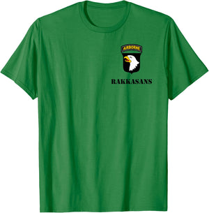 101st Airborne Shirt - Black "Rakkasans" - Classic T-Shirt - T-Shirt | Irish Green