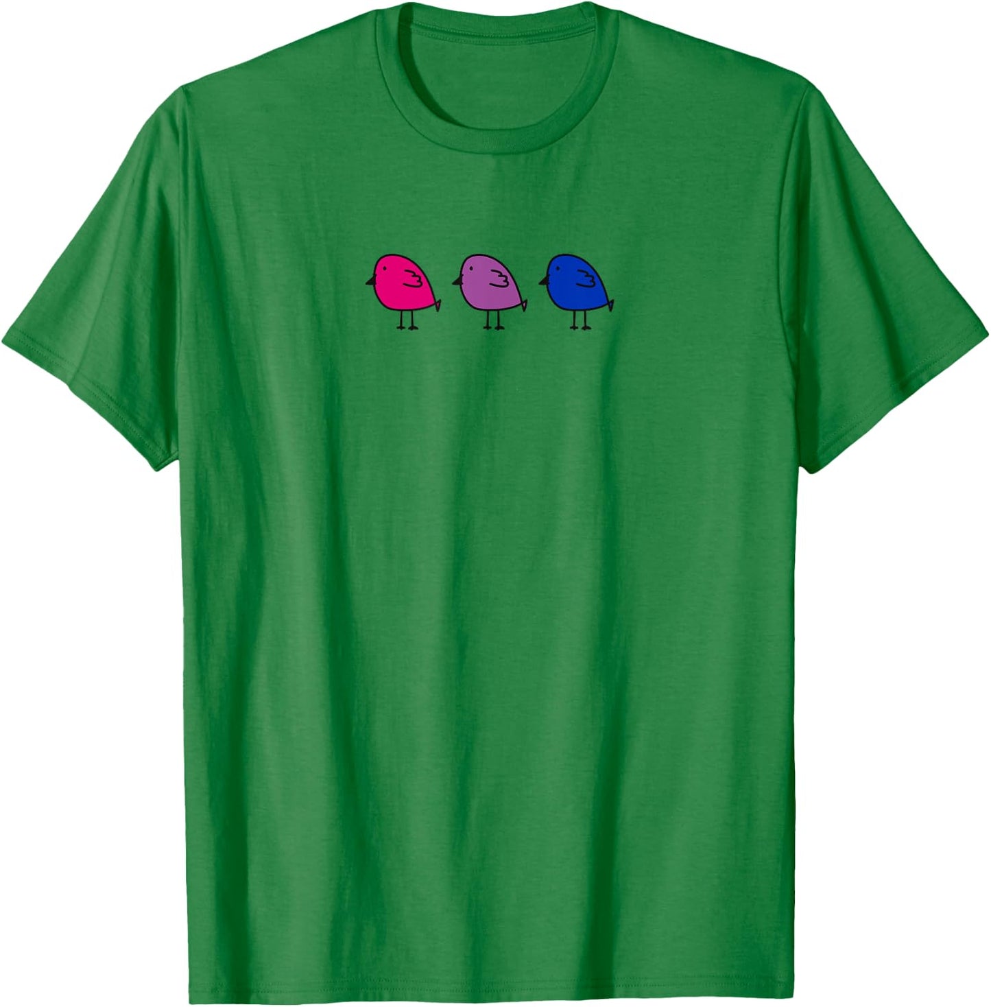 Bisexual Pride Subtle Bi Pride Flag Birds Bi Flag Colors T-Shirt - T-Shirt | Irish Green