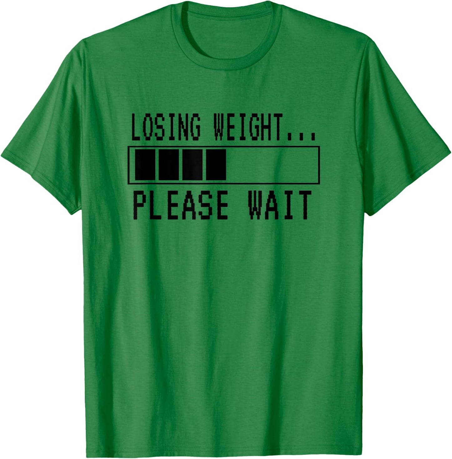 Losing Weight...Please Wait | Funny Weight Loss T-Shirt - T-Shirt | Irish Green