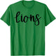 Lions School Spirit Team Mascot Game Night T-Shirt - T-Shirt | Irish Green