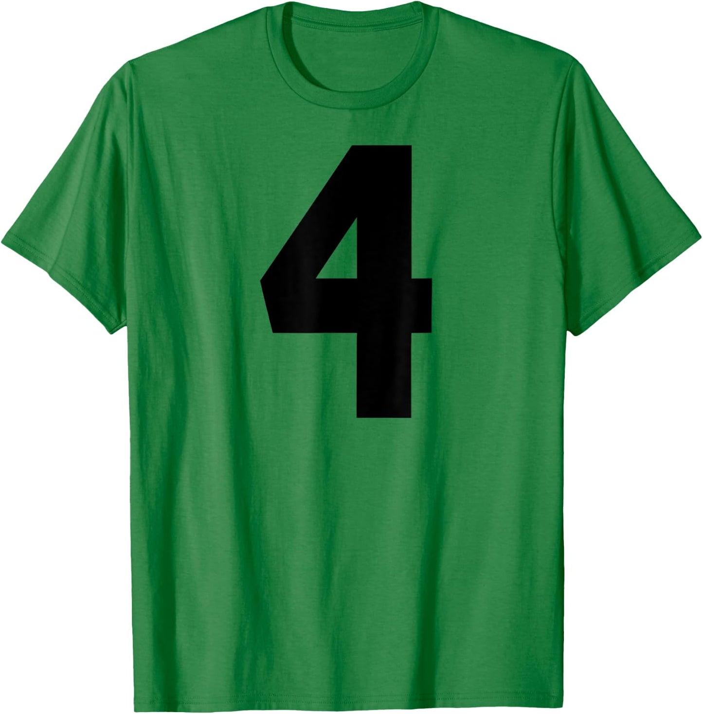 Number #4 Black Number T-Shirt - T-Shirt | Irish Green
