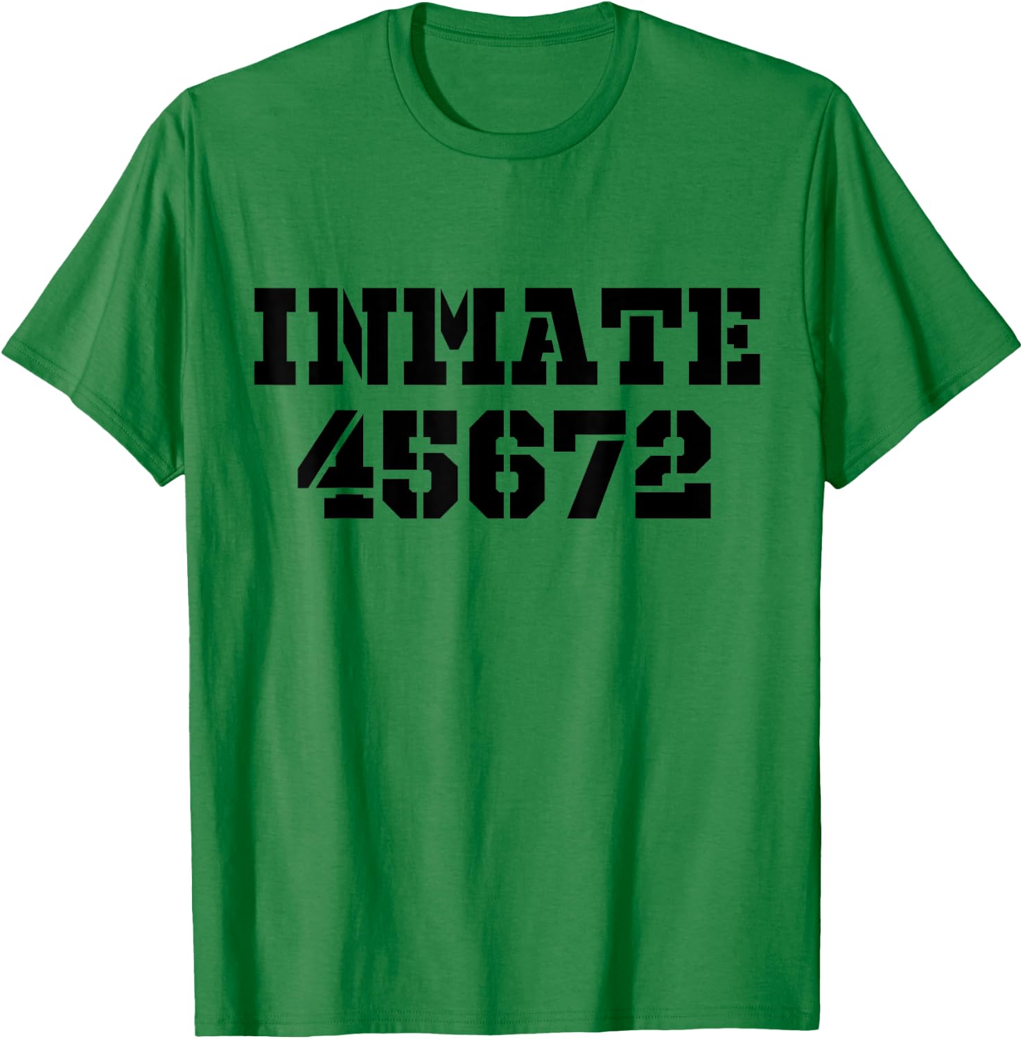Jail Inmate 45672 Funny Prisoner Halloween Prison Costume T-Shirt - T-Shirt | Irish Green