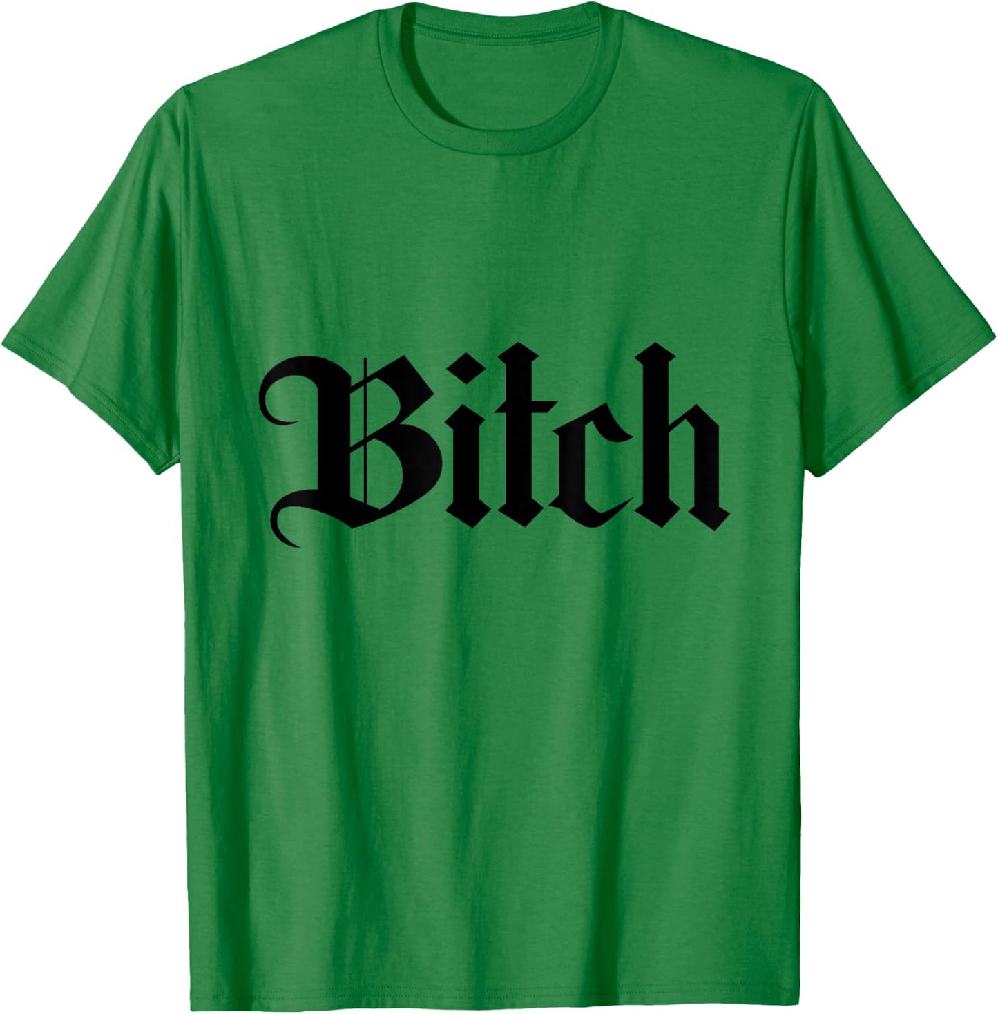 Offensive Vulgar Aesthetic BITCH Edgy Pink E-girl E-boy T-Shirt - T-Shirt | Irish Green
