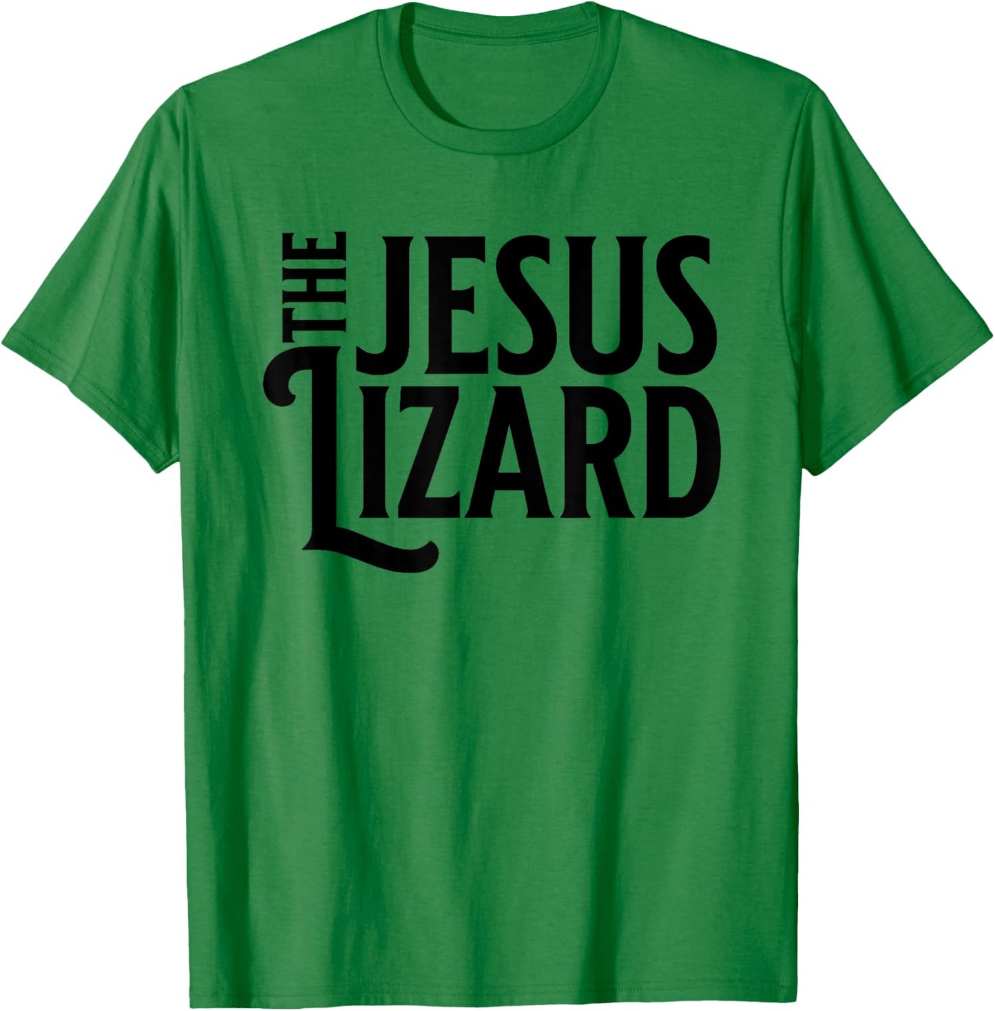 The Jesus Lizard Black Retro Vintage Text On T-Shirt - T-Shirt | Irish Green