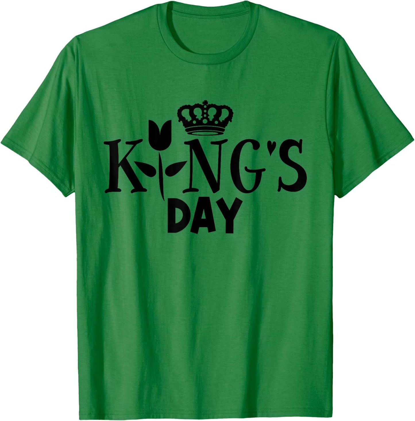Koningsdag Kingsday Netherlands 2024 Tulip Crown Kings Day T-Shirt - T-Shirt | Irish Green