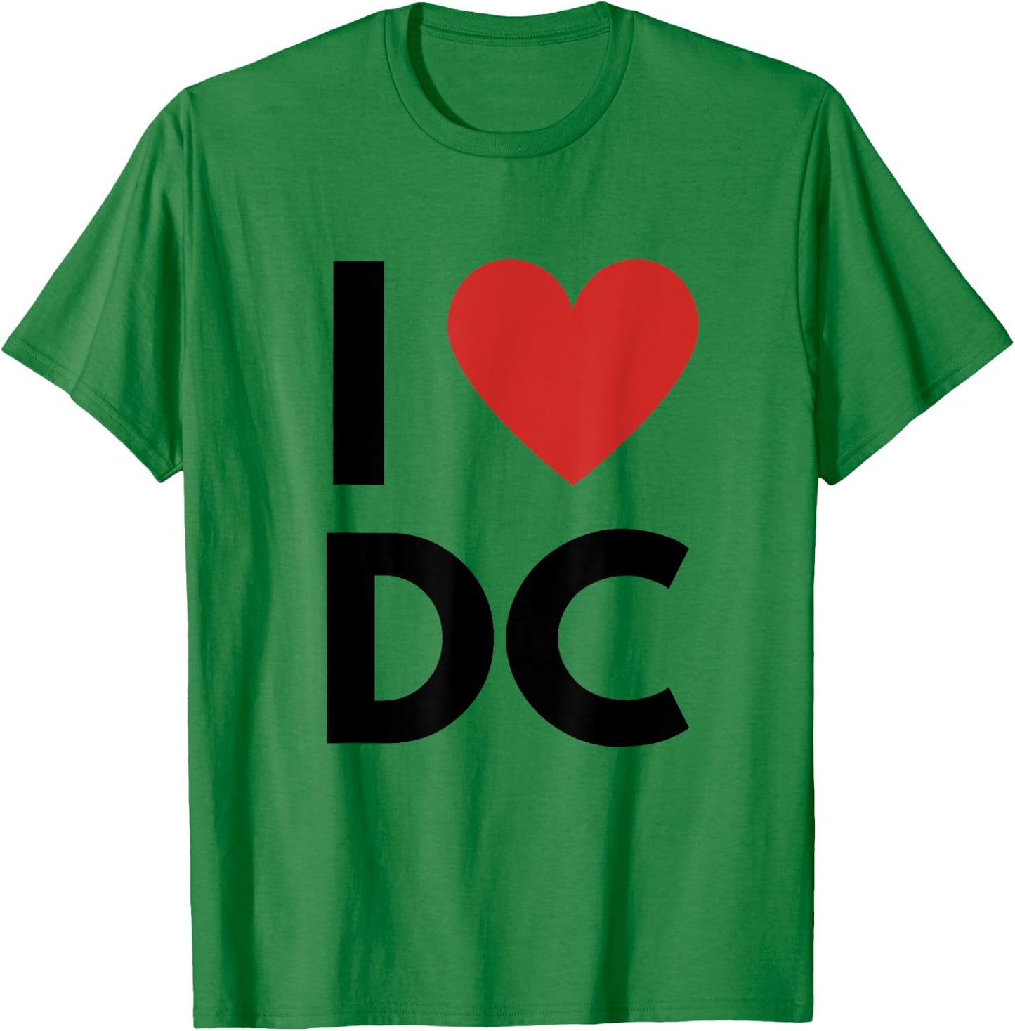 I Love DC Heart District of Columbia Love Fan Apparel T-Shirt - T-Shirt | Irish Green