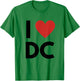 I Love DC Heart District of Columbia Love Fan Apparel T-Shirt - T-Shirt | Irish Green