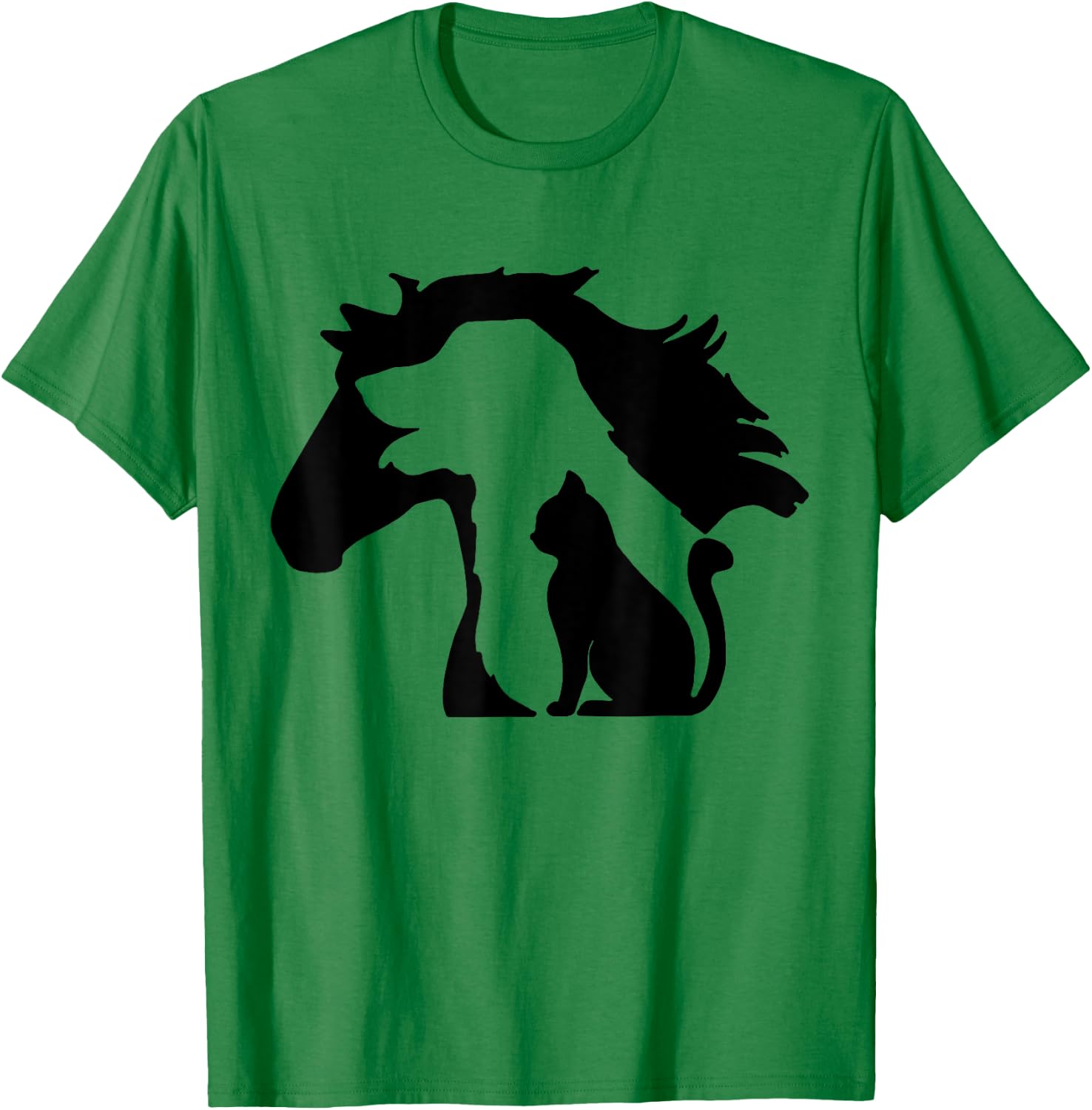 Cute Horse Dog Cat Lover Women Mother's Day T-Shirt - T-Shirt | Irish Green