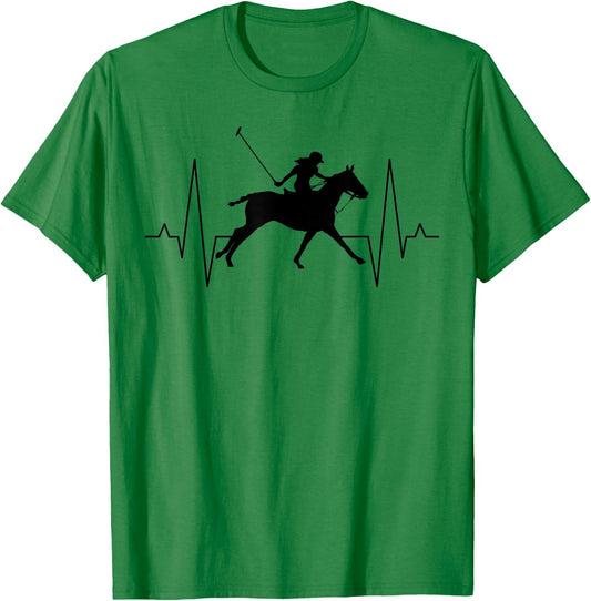 Polo Sport Equestrian with Polo Racquet ECG Line T-Shirt - T-Shirt | Irish Green