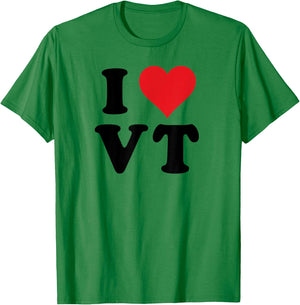 I Heart VT Initials I Love V.T. First And Last Name V T T-Shirt - T-Shirt | Irish Green