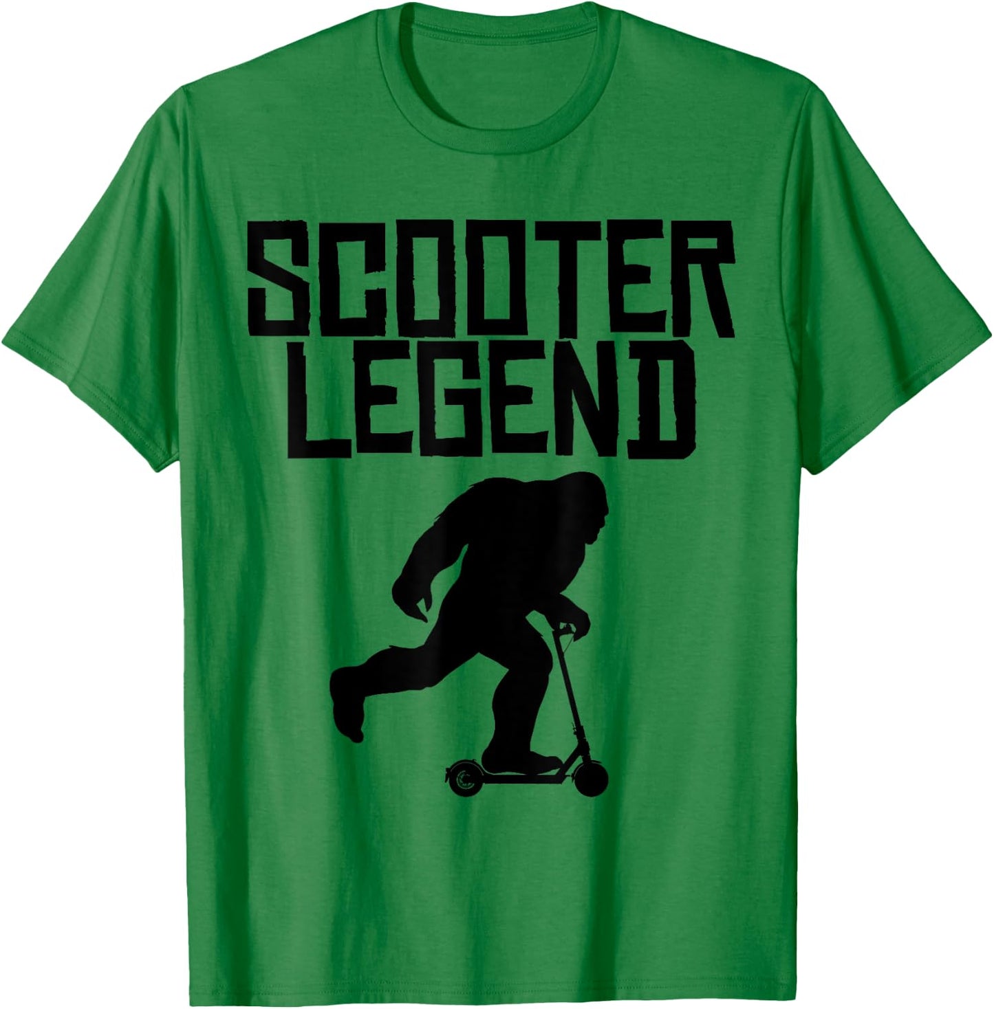 Bigfoot Scooter Legend funny Bigfoot on Scooter T-Shirt - T-Shirt | Irish Green