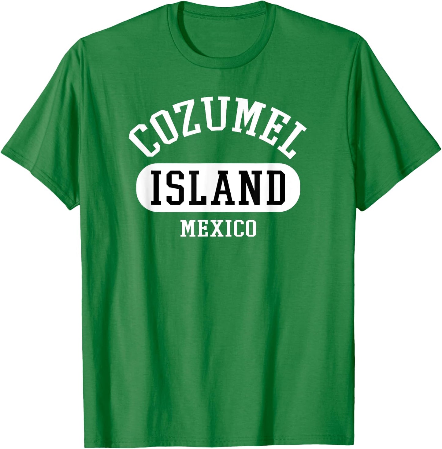 Retro Cool College Style Cozumel Women Men Kids Novelty Art T-Shirt - T-Shirt | Irish Green