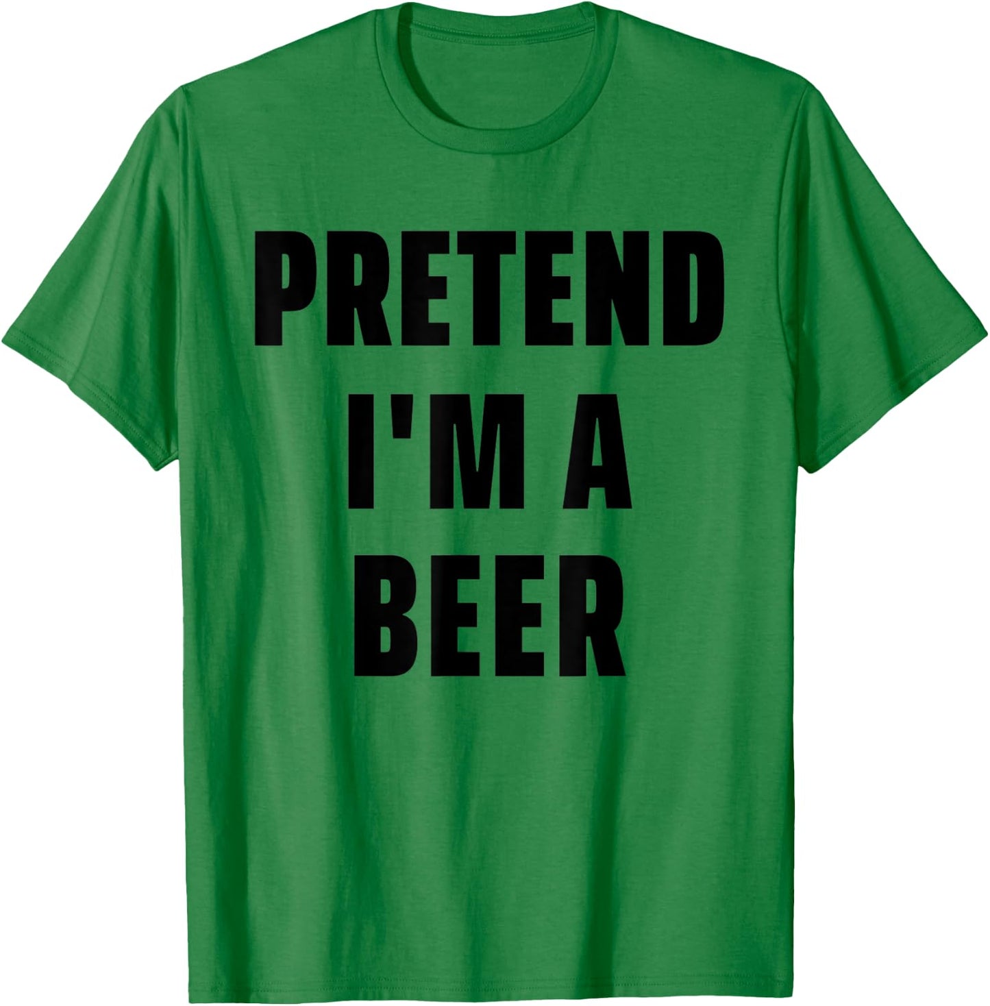 Easy Lazy Halloween Costume Yellow Pretend I'm A Beer T-Shirt - T-Shirt | Irish Green