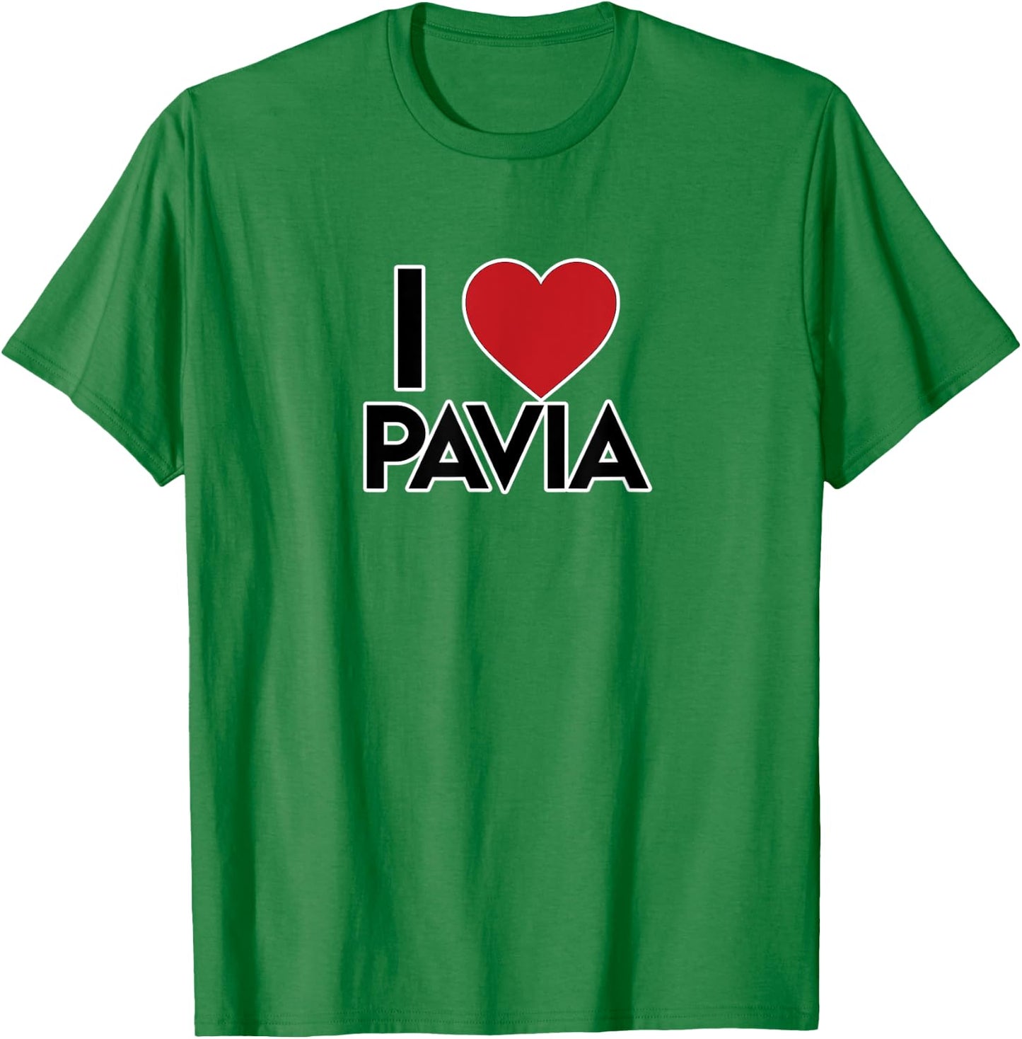 I LOVE PAVIA, City in Italy with Heart T-Shirt - T-Shirt | Irish Green