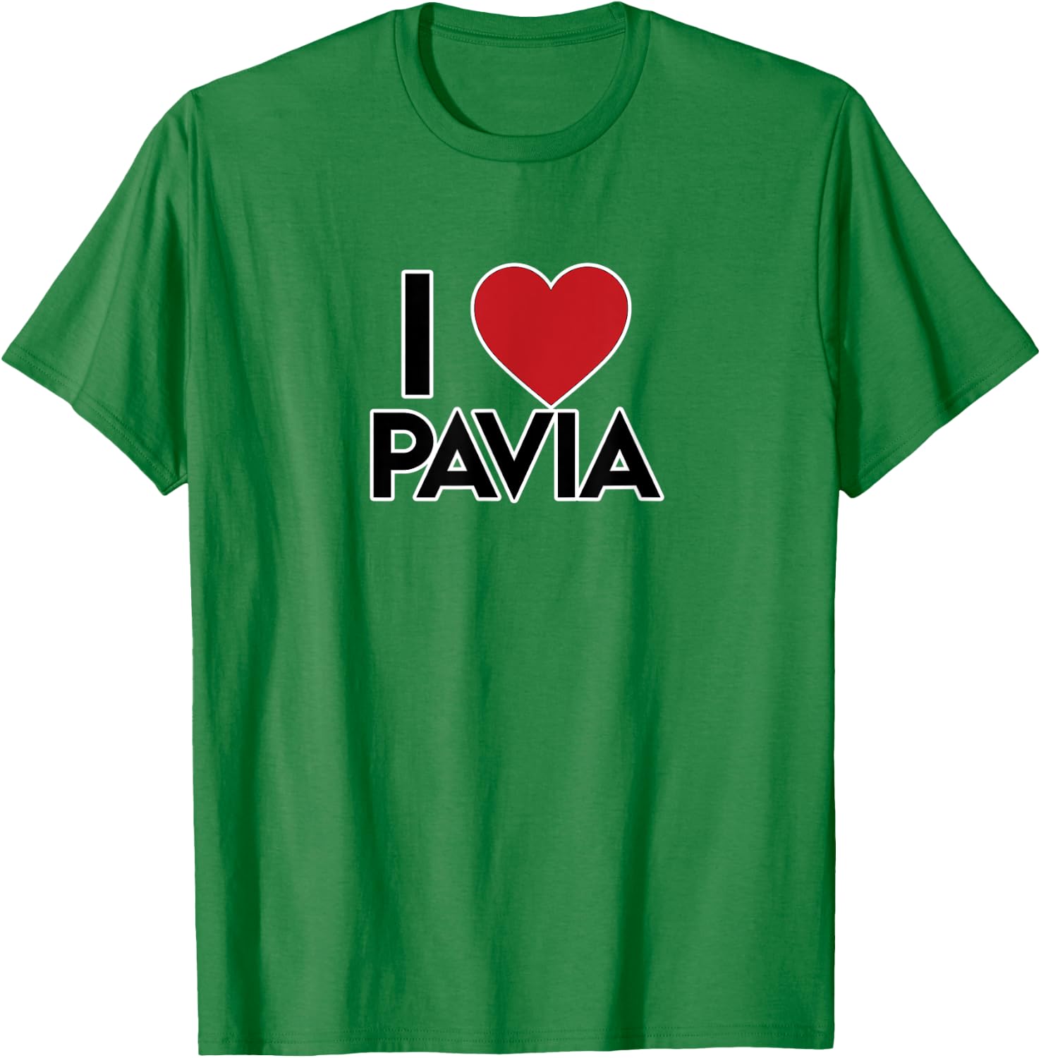 I LOVE PAVIA, City in Italy with Heart T-Shirt - T-Shirt | Irish Green