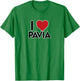 I LOVE PAVIA, City in Italy with Heart T-Shirt - T-Shirt | Irish Green