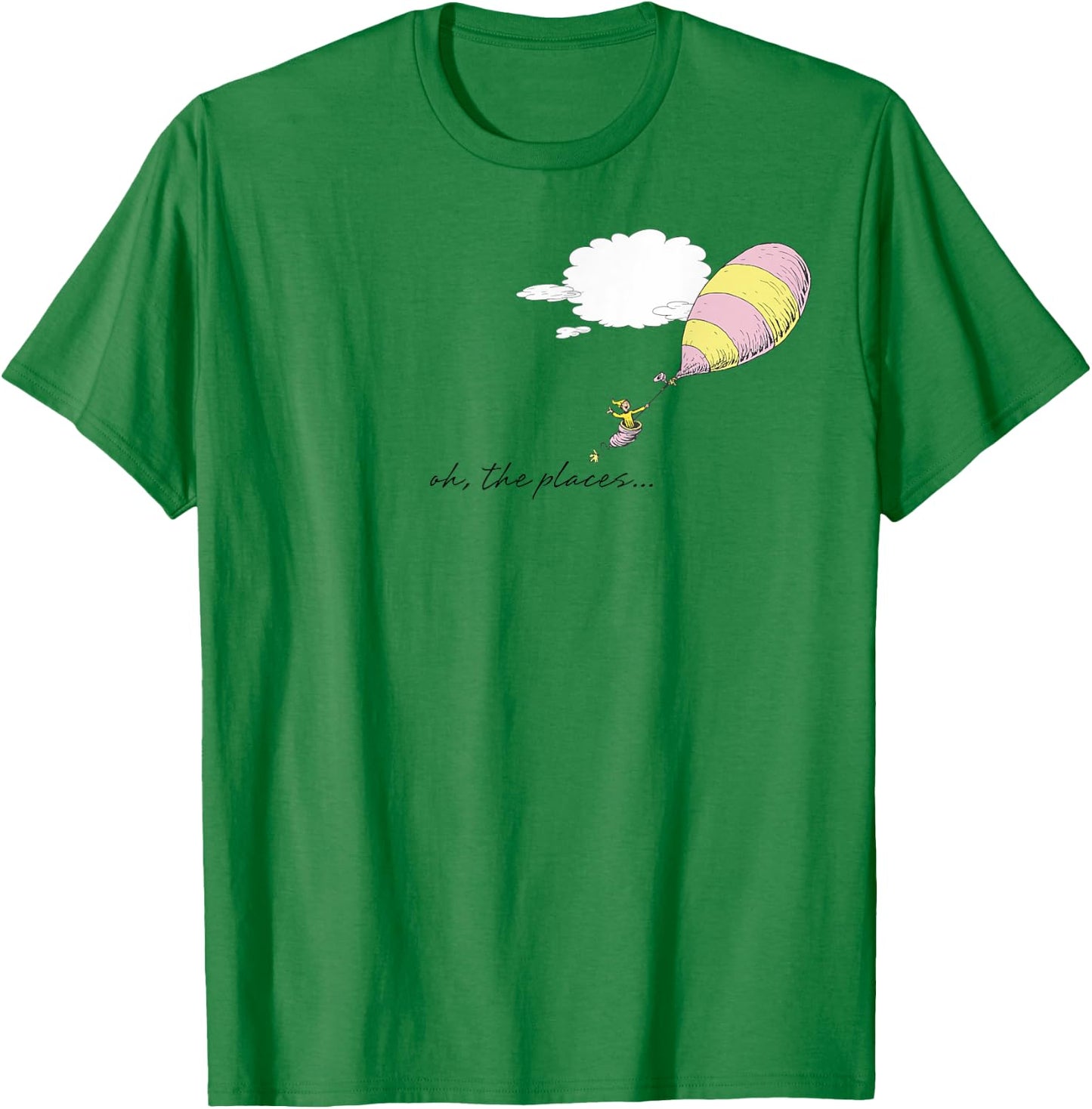 Dr. Seuss Oh the Places You'll Go “Oh, the Places..” Balloon T-Shirt - T-Shirt | Irish Green
