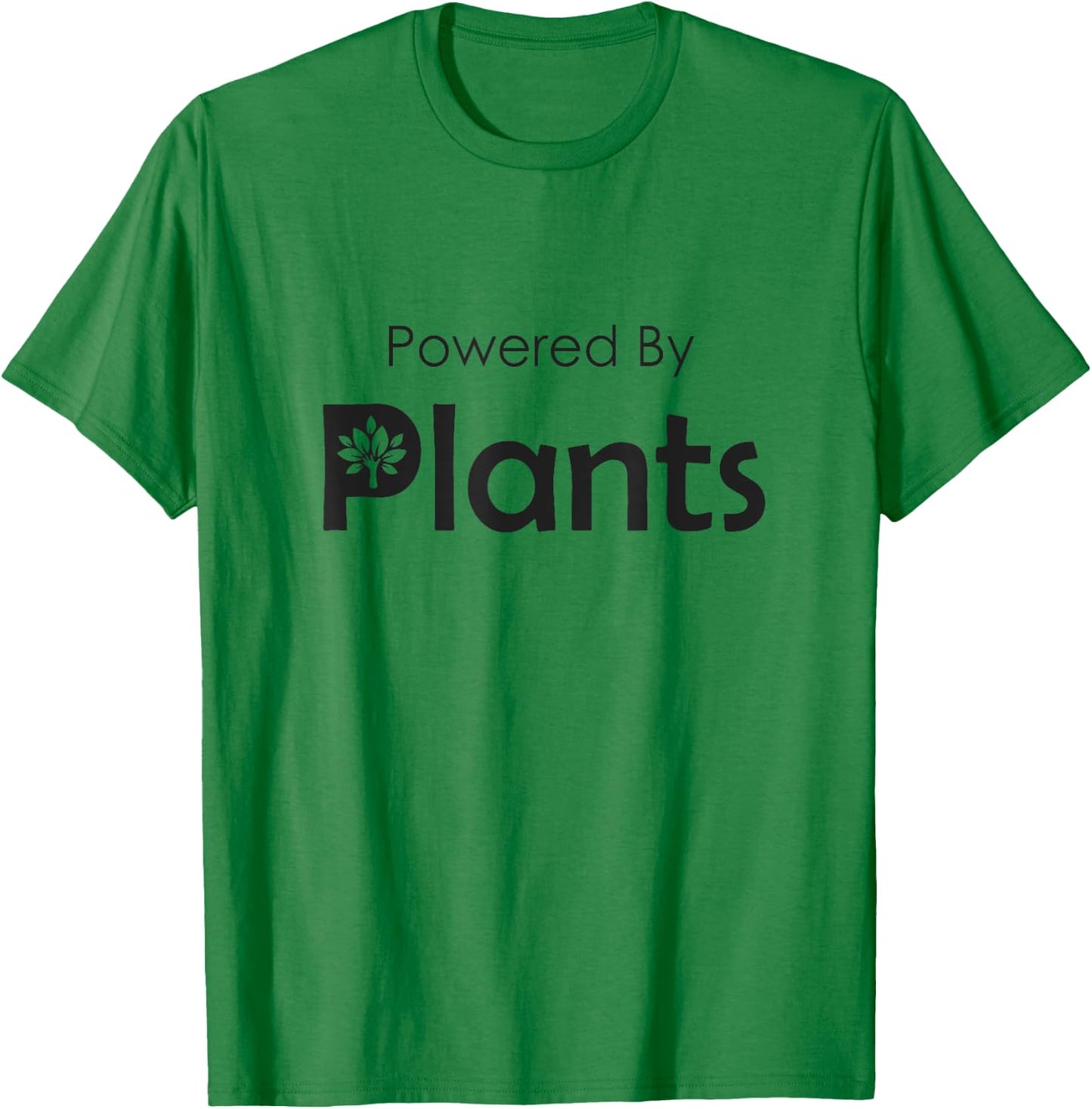 Powered By Plants Vegan Plant Workout T-Shirt - T-Shirt | Irish Green