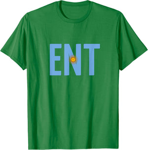 ENT - Argentina Three Part Design - Argentinian Flag Part 2 T-Shirt - T-Shirt | Irish Green