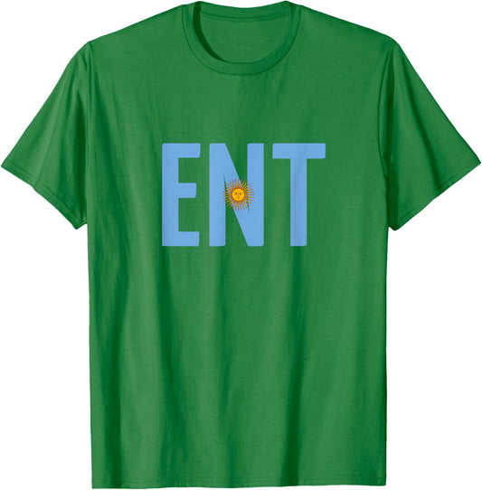 ENT - Argentina Three Part Design - Argentinian Flag Part 2 T-Shirt - T-Shirt | Irish Green