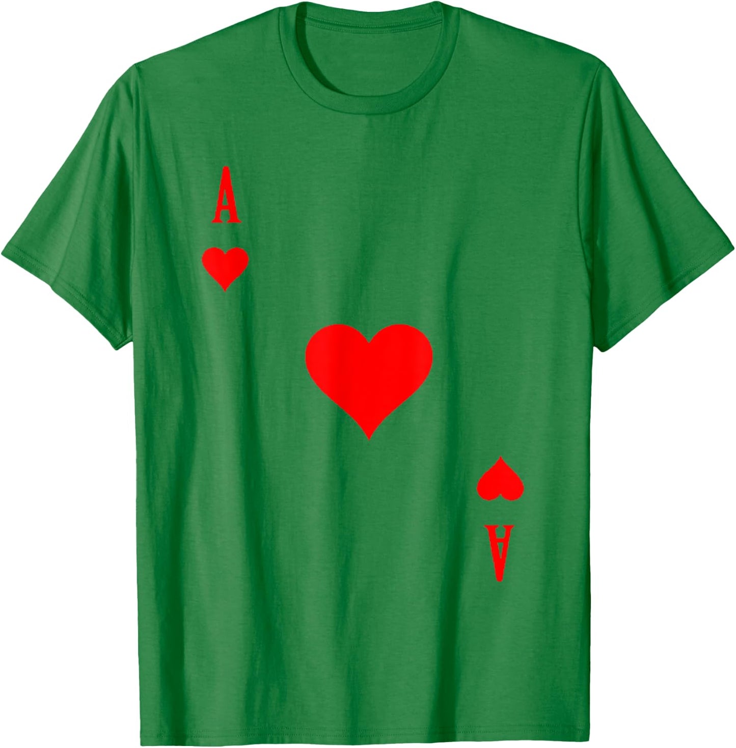 Ace of Hearts Costume Funny Poker Card Deck T-Shirt - T-Shirt | Irish Green