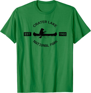 Oregon Bear Shirt | Crater Lake National Park Gift T-Shirt - T-Shirt | Irish Green