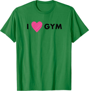 I love Gym T shirt, I love gym clothing T-Shirt - T-Shirt | Irish Green