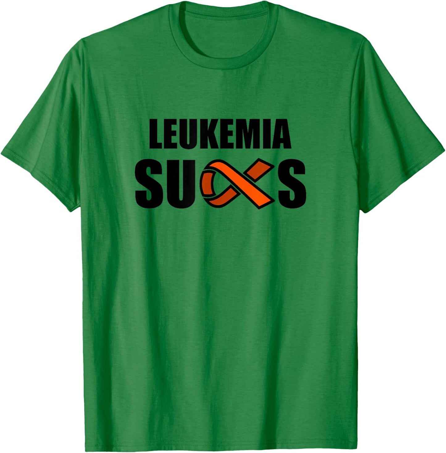 Leukemia Sucks, Leukemia Awareness Month Orange Ribbon T-Shirt - T-Shirt | Irish Green