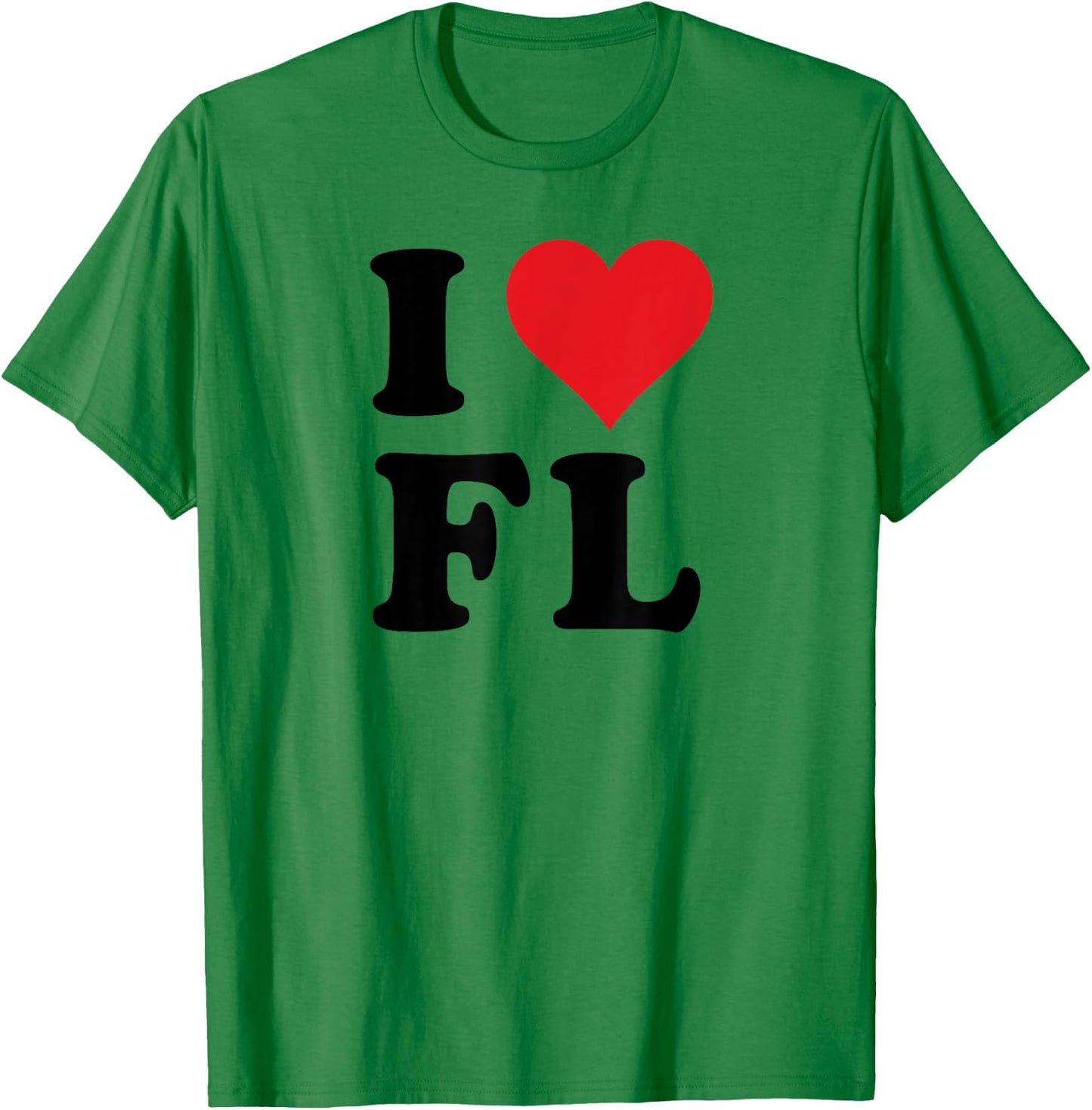 I Heart FL Initials I Love F.L. First And Last Name F L T-Shirt - T-Shirt | Irish Green