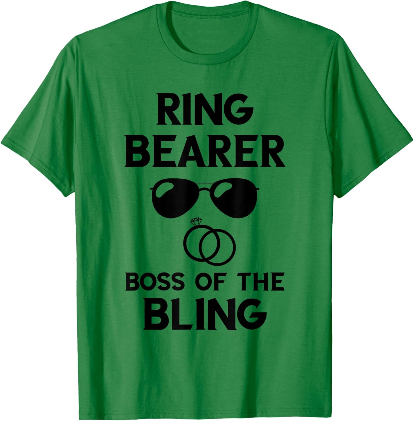 Ring Bearer Boss Of The Bling Ring Wedding Party Security T-Shirt - T-Shirt | Irish Green