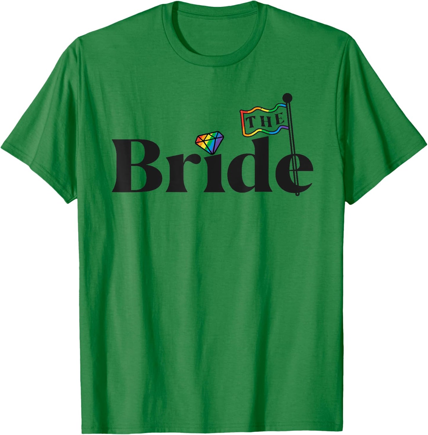 The Bride Lesbian Bachelorette Party Pride Beach Squad T-Shirt - T-Shirt | Irish Green