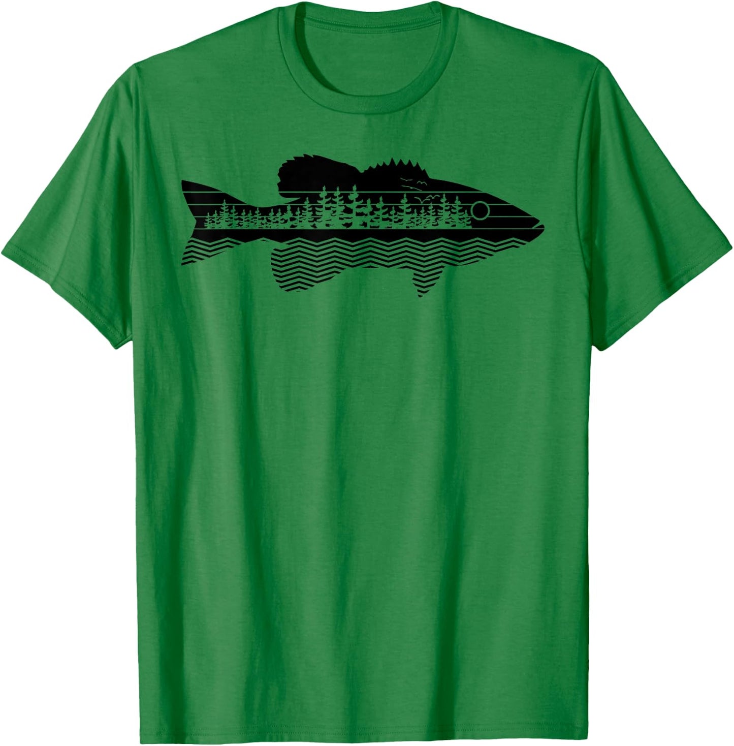 Vintage Nature Outdoor Fishing - Fisher Smallmouth Bass T-Shirt - T-Shirt | Irish Green