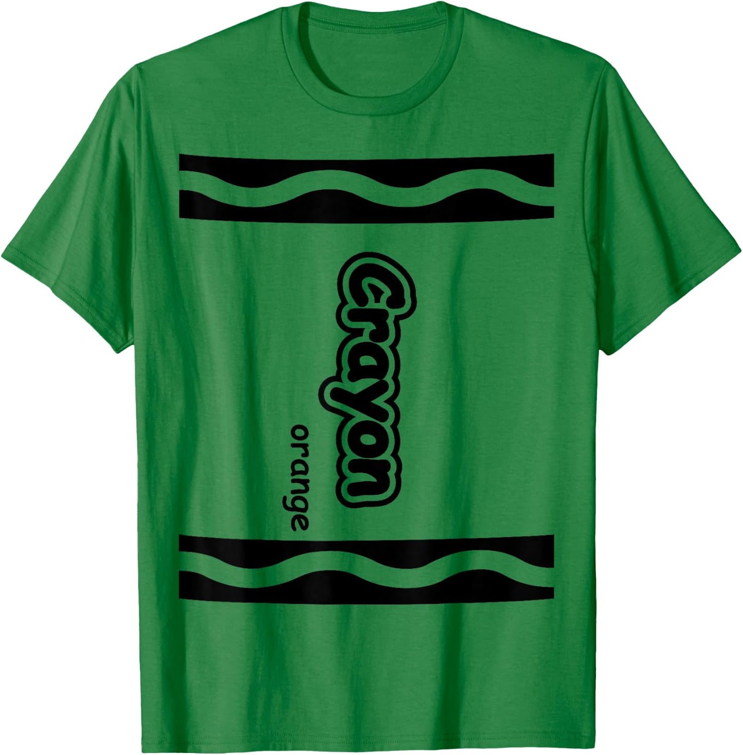 Orange Crayon Easy Halloween Costume Cute T-Shirt - T-Shirt | Irish Green