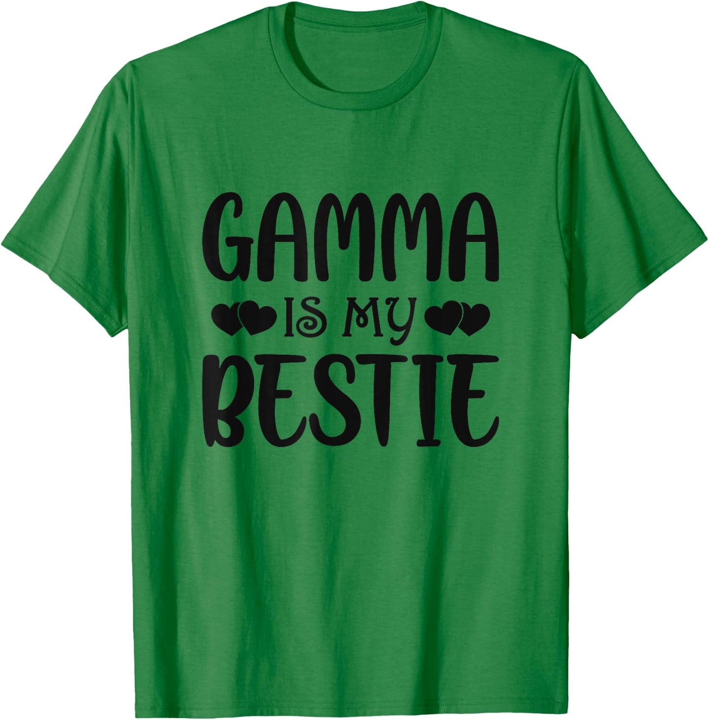 Gamma Is My Bestie Toddler Design from Grandma Grandpa T-Shirt - T-Shirt | Irish Green
