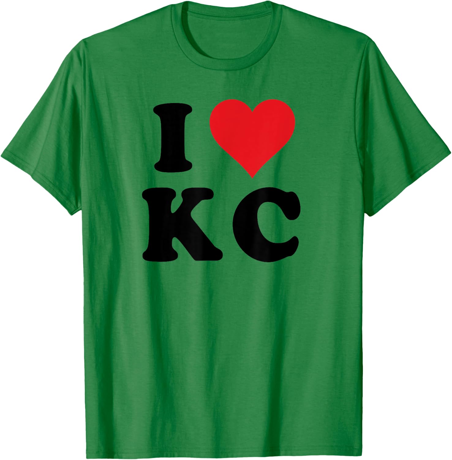 I Heart KC Initials I Love K.C. First And Last Name K C T-Shirt - T-Shirt | Irish Green