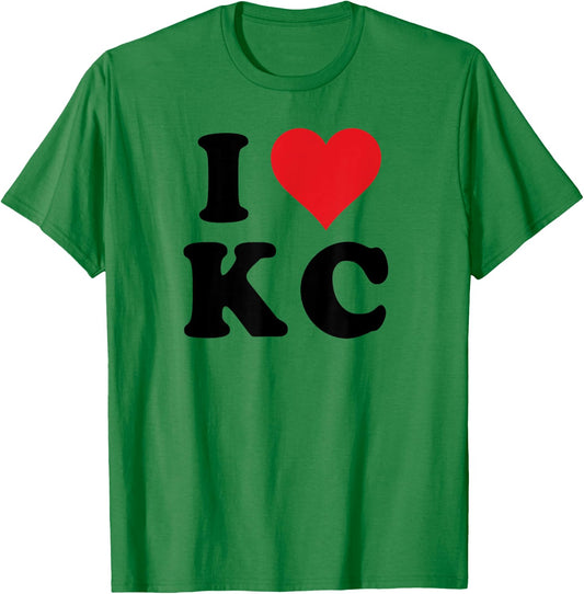 I Heart KC Initials I Love K.C. First And Last Name K C T-Shirt - T-Shirt | Irish Green