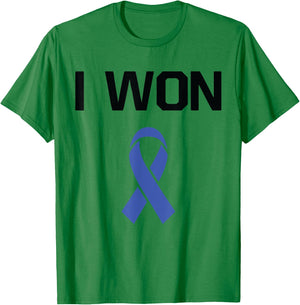 I Won - Fighter Warrior Rectal Cancer Awareness T-Shirt - T-Shirt | Irish Green
