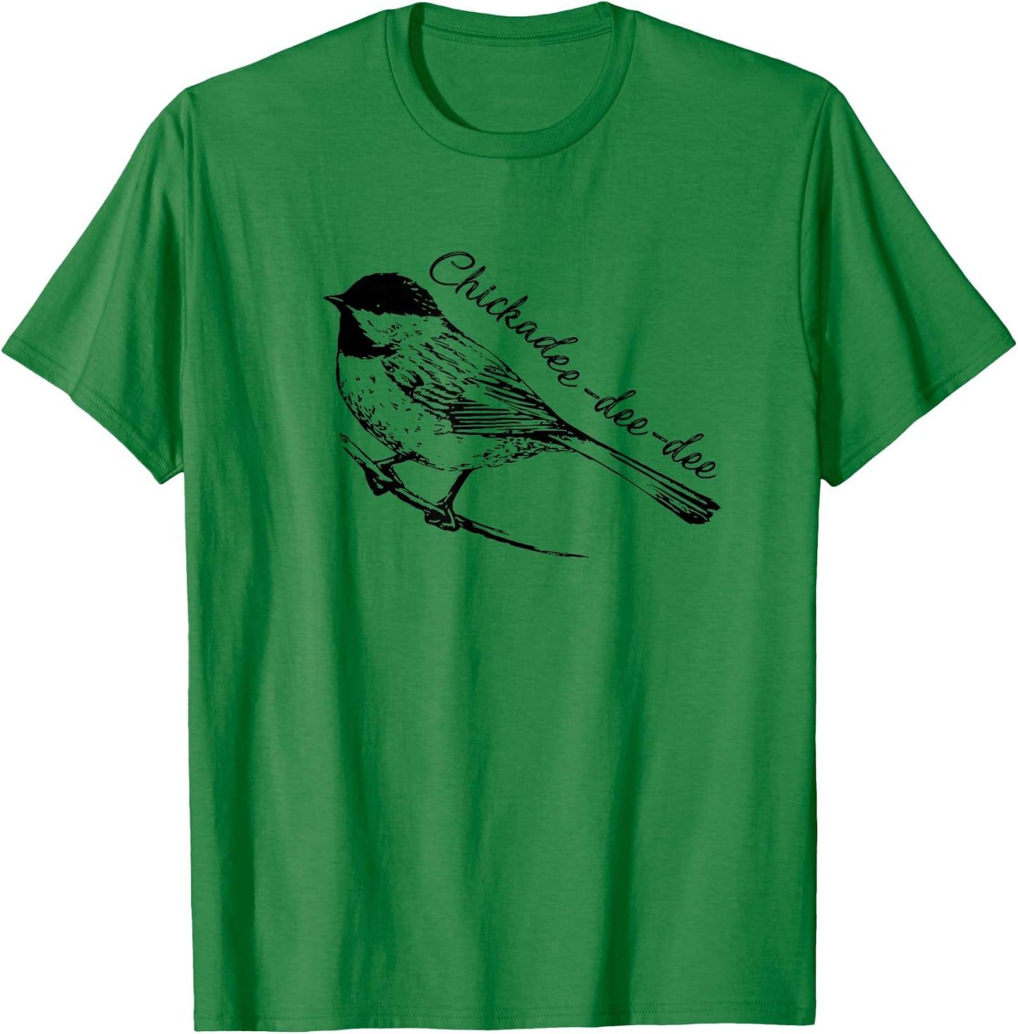 Black Capped Chickadee Bird Shirt T-Shirt - T-Shirt | Irish Green