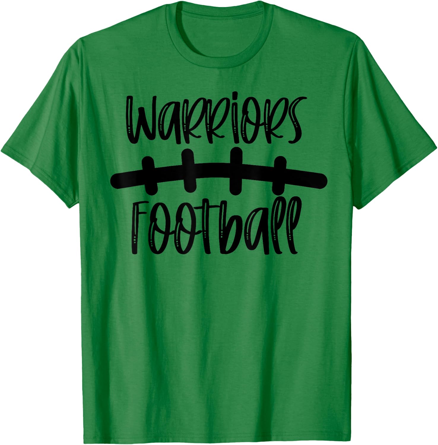 Warriors Football School Spirit Team Mascot Game Night T-Shirt - T-Shirt | Irish Green