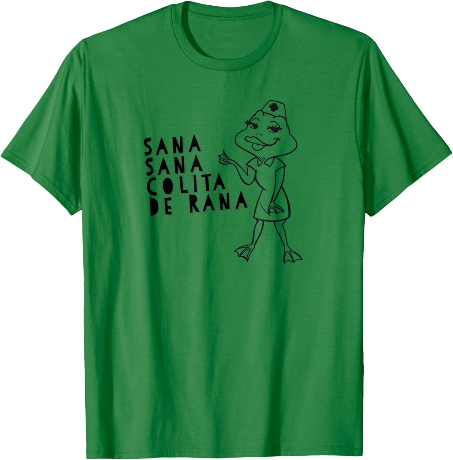 Sana Sana Colita De Rana Cute Mexican Nurse Frog Art Spanish T-Shirt - T-Shirt | Irish Green