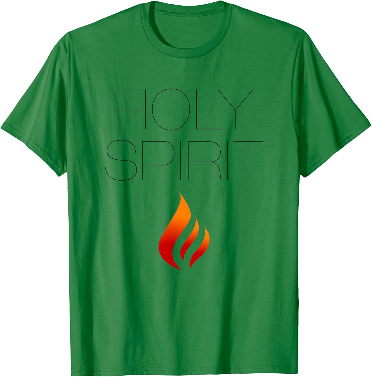 Holy Spirit with Fire (Christian ) T-Shirt - T-Shirt | Irish Green