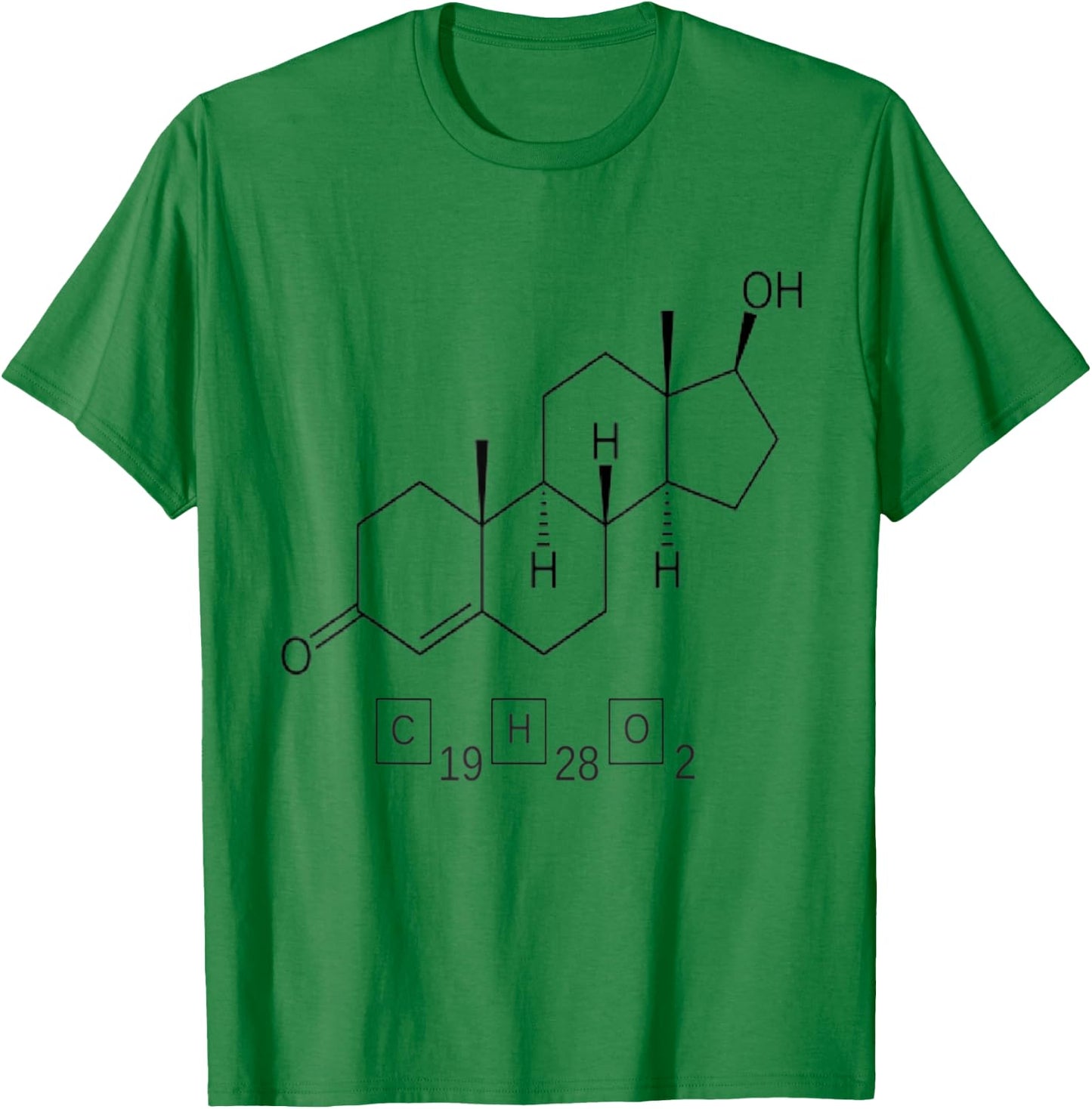 Testosterone molecule and formula T-Shirt - T-Shirt | Irish Green