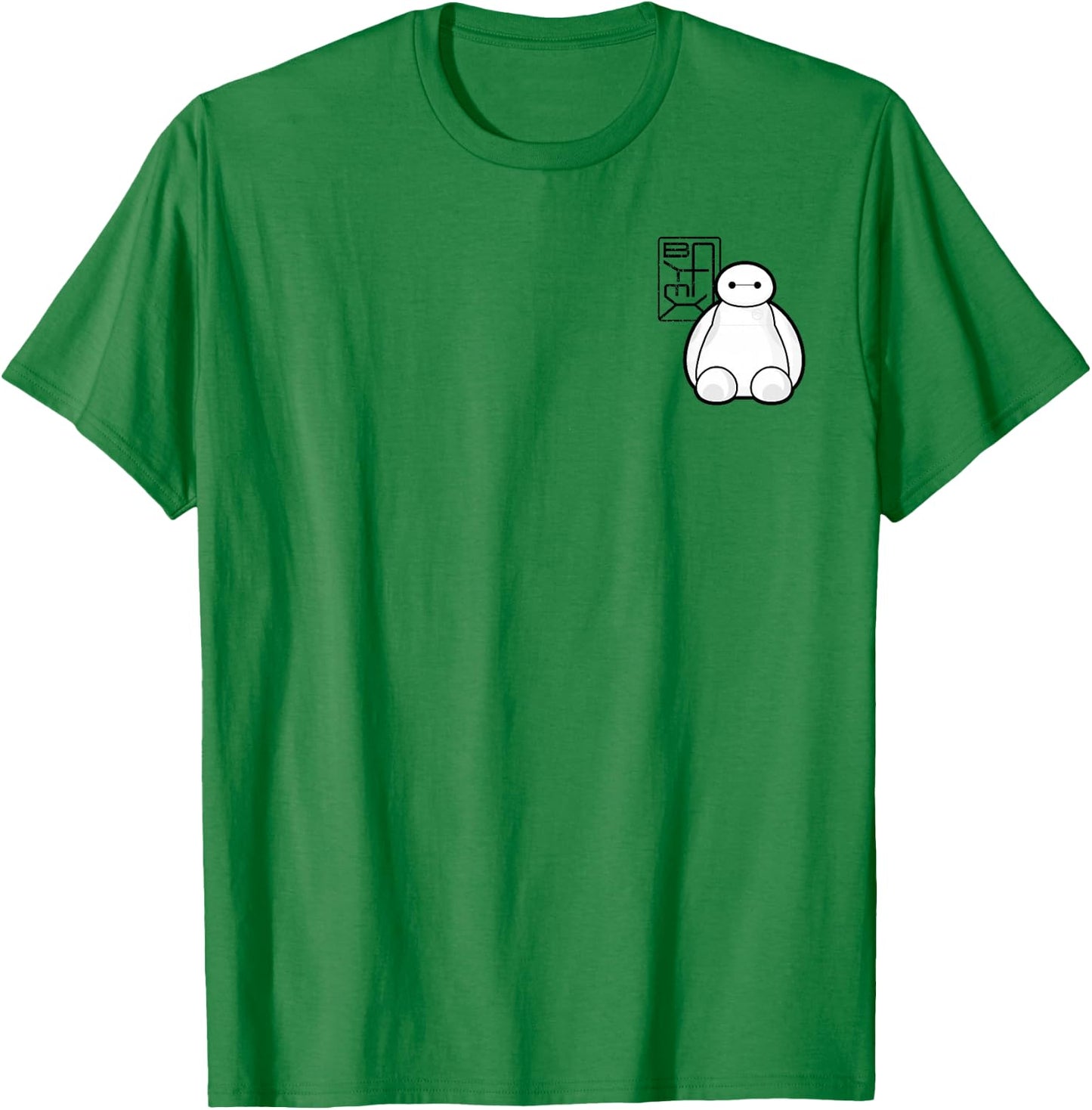 Disney Big Hero 6 Baymax Sitting Pocket Logo T-Shirt - T-Shirt | Irish Green